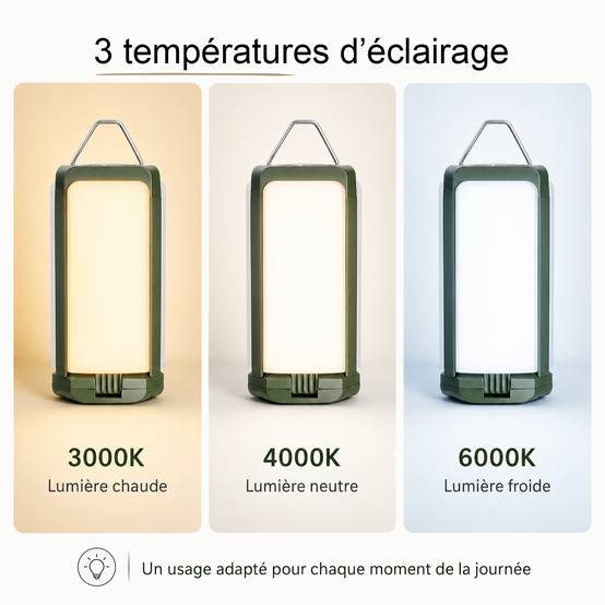 Lampe Parasol Solaire LED 500LM - Rechargeable USB & Solaire - Installation Facile pour Jardin & Terrasse - Groupe DDC - Image 5