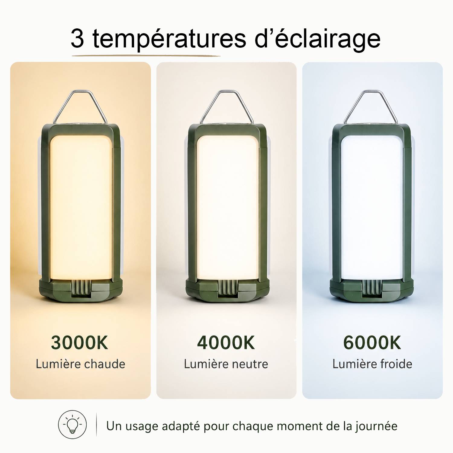 Lampe Parasol Solaire LED 500LM - Rechargeable USB & Solaire - Installation Facile pour Jardin & Terrasse - Groupe DDC - Image 5