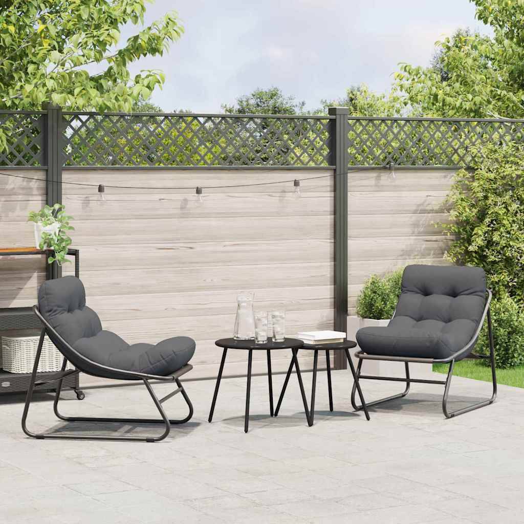 Vidaxl - Mobilier de jardin 2 pc Noir Acier enduit de poudre vidaXL 42008029