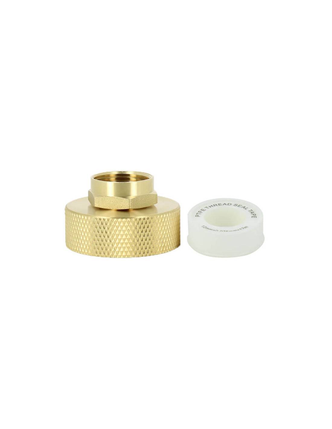 Raccord S60X6 laiton - Taraudé femelle 1'' Pas gaz (26x34 mm) - Imagen 1