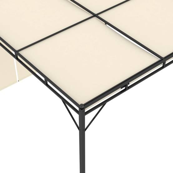 Pergola Jardin - Tonnelle - Belvédère de jardin avec rideau latéral 3x3x2,25 m Crème - Image 7