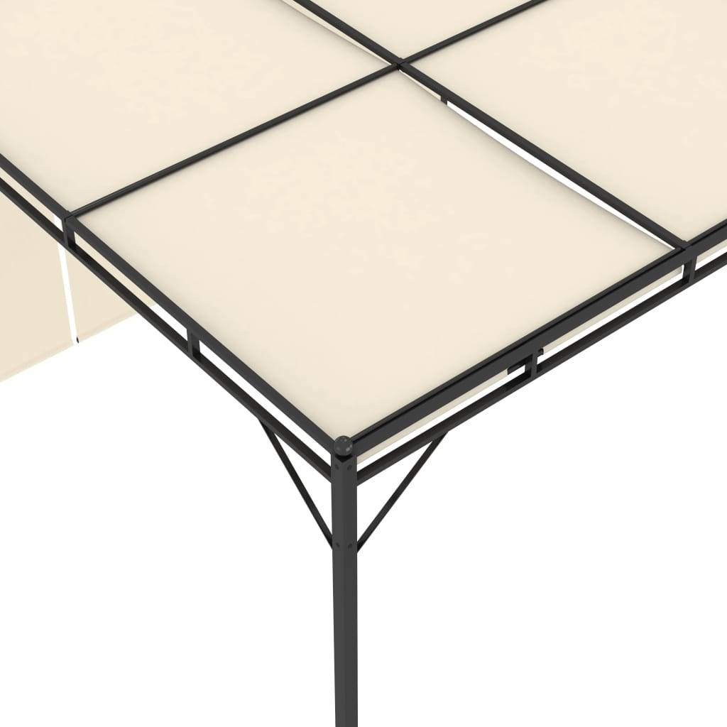 Pergola Jardin - Tonnelle - Belvédère de jardin avec rideau latéral 3x3x2,25 m Crème - Image 7