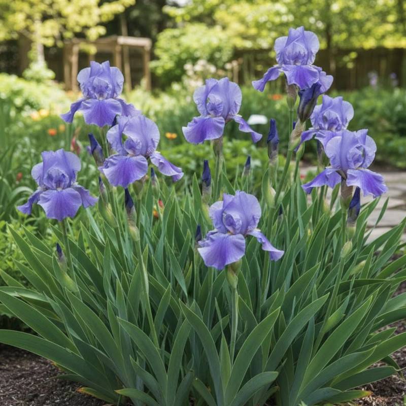 Iris des jardins Pacific Panorama à fleurs Bleue/ - feuillage Caduc - Godet - 5/20 cm - Imagen 1