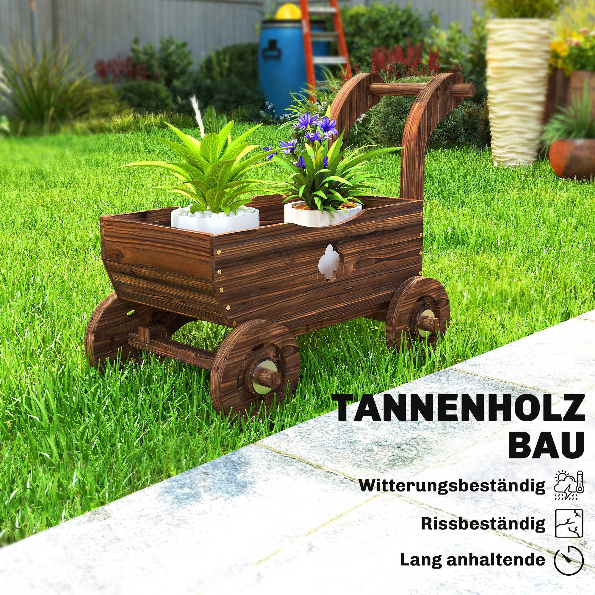 Toddmomy 3 Mini Brouettes En Bois Pour Maison De Poupée – Modèles Kaki 12x5,5 Cm, Déco Jardinage, Surface Lisse, Accessoire Diorama Photo