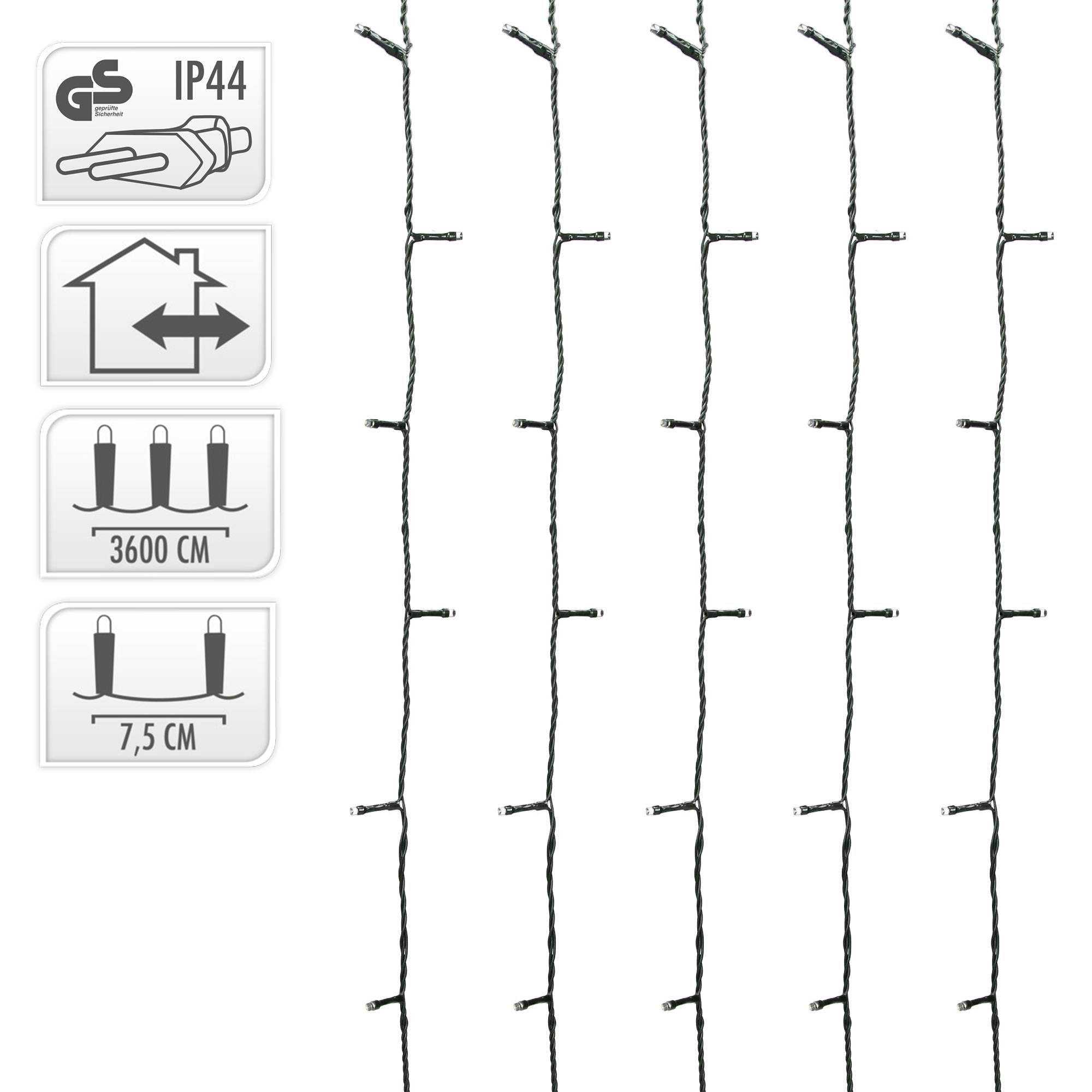 Ecd-Germany - Guirlande lumineuse Noël 480 LEDs blanc froid déco eclairage extérieur/intérieur - Imagen 5