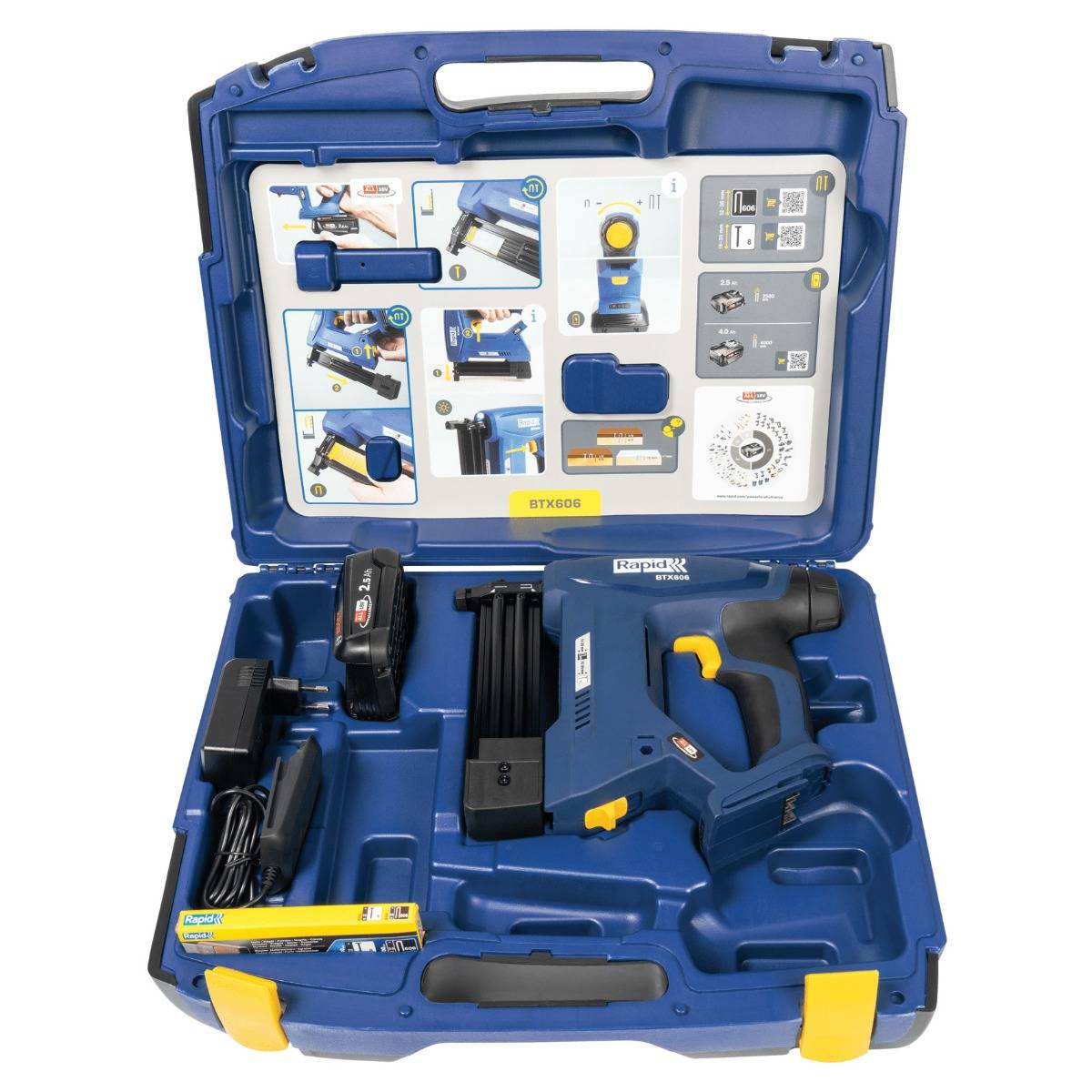 Agrafeuse-cloueuse BTX606 sans fil - 18 V - pour agrafes 606/12-25 mm - 8/15-25 mm - Coffret + 1 Batterie + 1 Chargeur - RAPID-ISABERG - 5001502 - Imagen 4