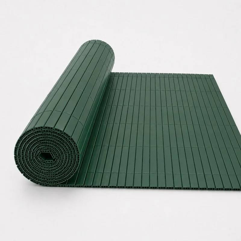 Canisse PVC verte renforcée double face 2 x 3 m – brise-vue imitation bambou