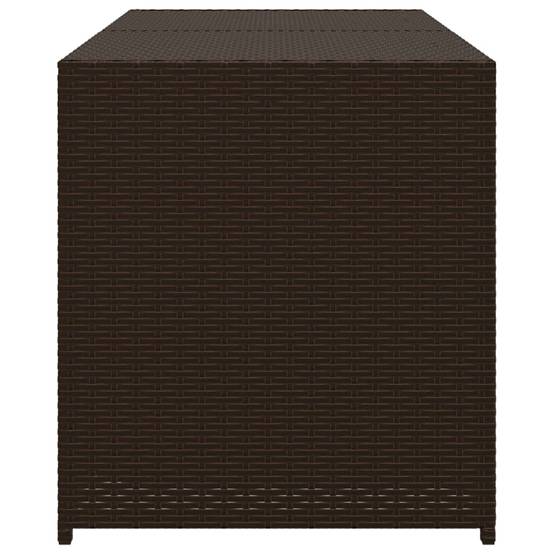 Coffre de rangement - Boîte de rangement extérieure - Coffre de jardin marron 283L résine tressée - Image 5