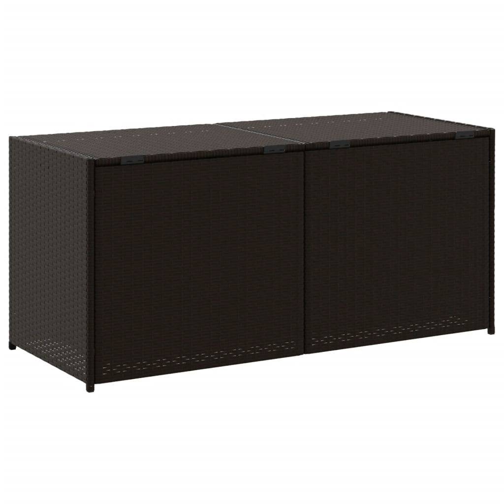 Coffre de rangement - Boîte de rangement extérieure - Coffre de jardin marron 283L résine tressée - Image 6