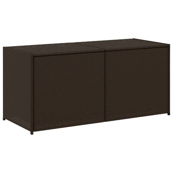 Coffre de rangement - Boîte de rangement extérieure - Coffre de jardin marron 283L résine tressée - Image 1