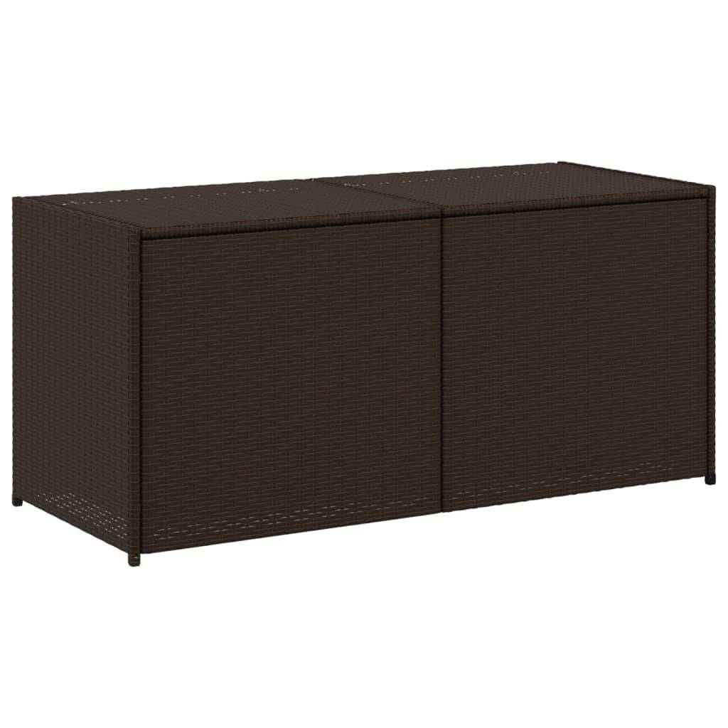 Coffre de rangement - Boîte de rangement extérieure - Coffre de jardin marron 283L résine tressée - Image 1