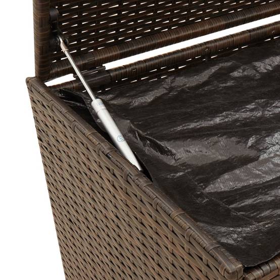 Coffre de rangement - Boîte de rangement extérieure - Coffre de jardin marron 283L résine tressée - Image 8