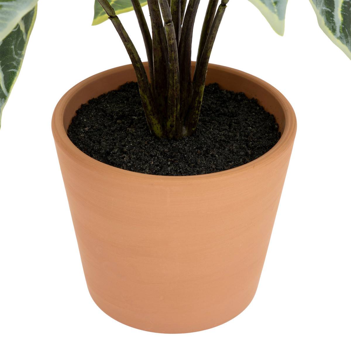 Plante artificielle Alocasia dans Pot en Terre cuite H 43 cm - Imagen 3