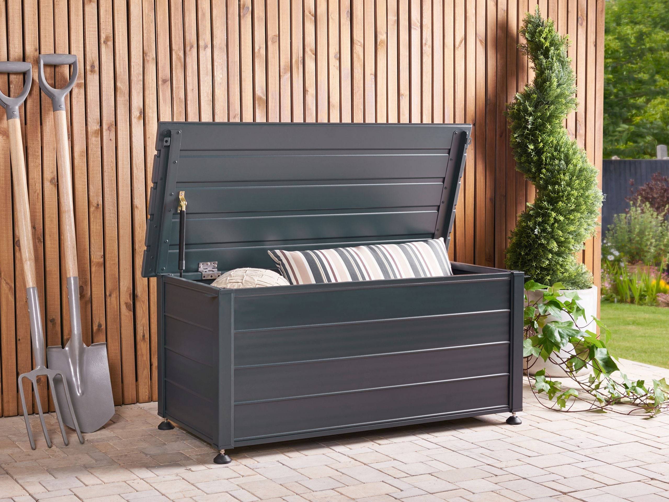Beliani - Coffre Aluminium Gris foncé CAMPALTO - Beliani - Imagen 1