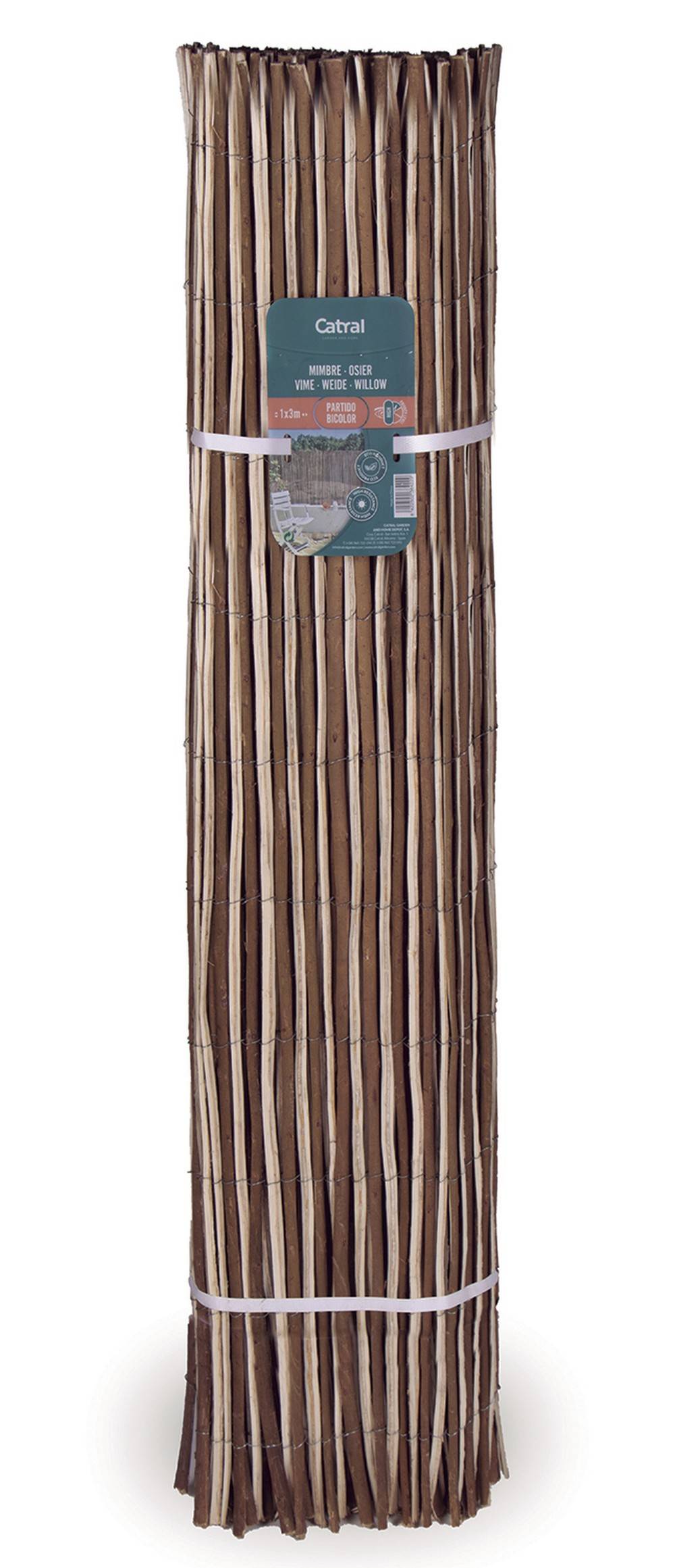 Nortène - Clôture osier bicolore, tiges fendues - 1,5x3m Nortene - Imagen 1