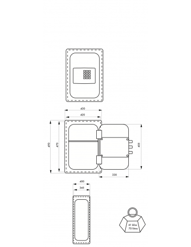 Coffre fort gros volume RIVOLI ouverture par clavier a code - 13282 - Imagen 3