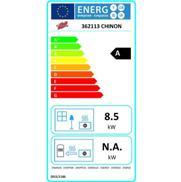 Poêle à bois fonte 8.5kw gris argent 362113GRISARG Godin - Imagen 2