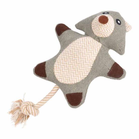 Peluche pour Chien "Ours" 38cm Gris