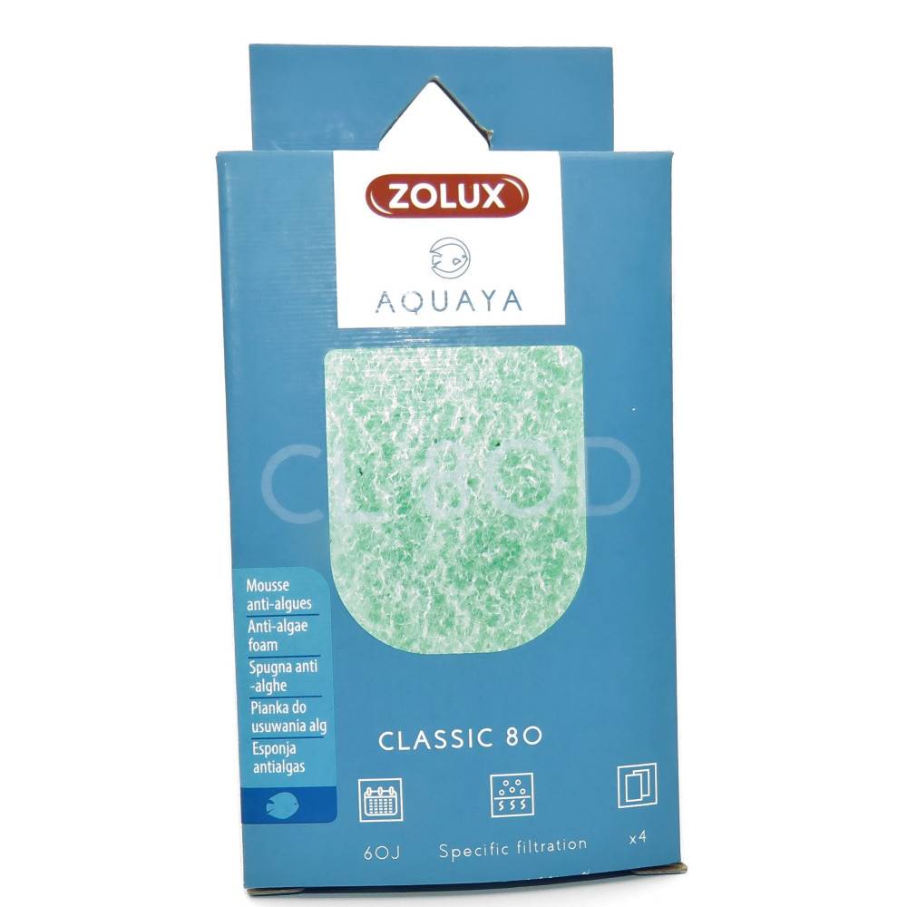 Zolux - zolux - Filtre pour pompe classic 80, filtre CO 80 D mousse phosphate x 4. pour aquarium. - Imagen 4