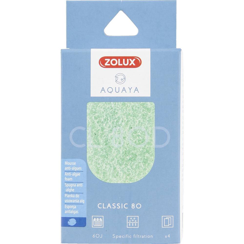 Zolux - zolux - Filtre pour pompe classic 80, filtre CO 80 D mousse phosphate x 4. pour aquarium. - Imagen 7