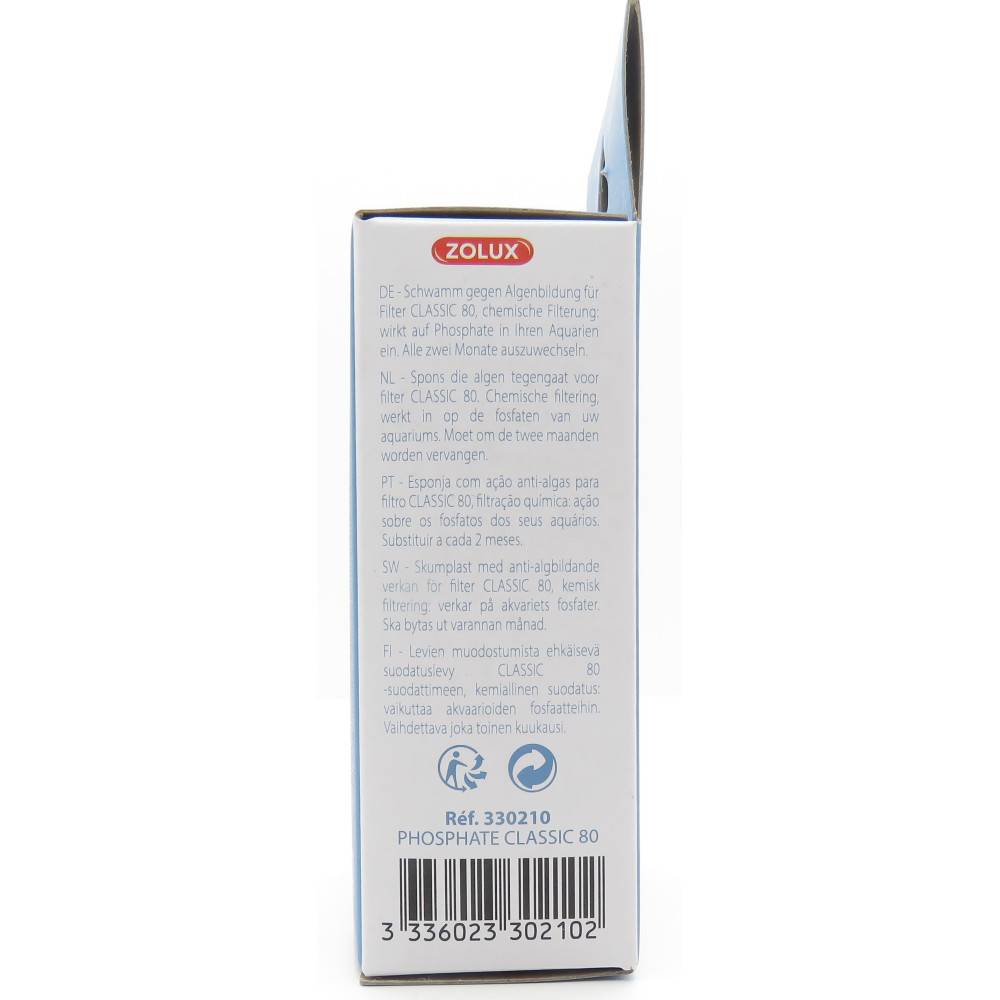 Zolux - zolux - Filtre pour pompe classic 80, filtre CO 80 D mousse phosphate x 4. pour aquarium. - Imagen 3