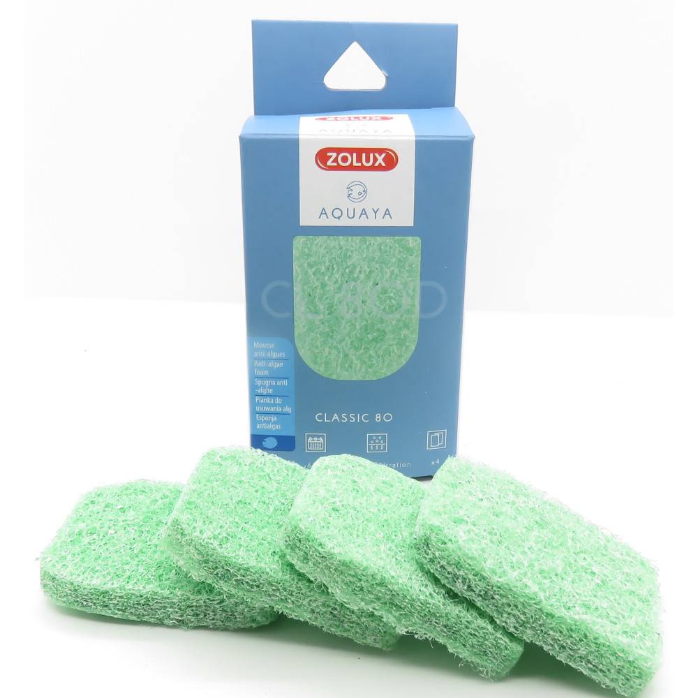 Zolux - zolux - Filtre pour pompe classic 80, filtre CO 80 D mousse phosphate x 4. pour aquarium. - Imagen 1