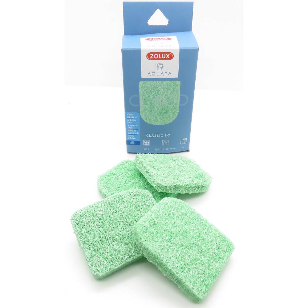 Zolux - zolux - Filtre pour pompe classic 80, filtre CO 80 D mousse phosphate x 4. pour aquarium. - Imagen 2