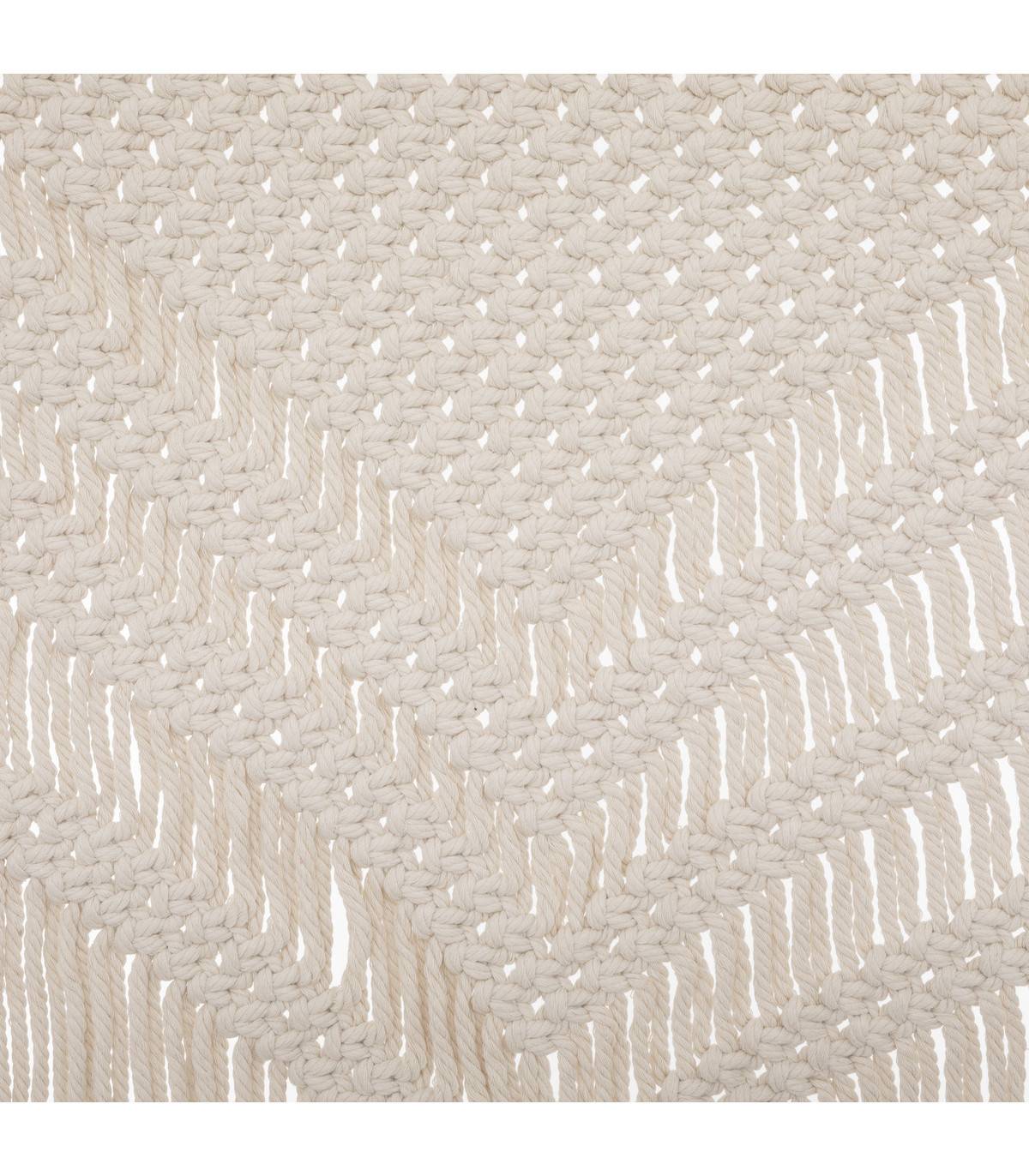 Déco murale Macramé en Coton et Bois L 110 cm - Imagen 2