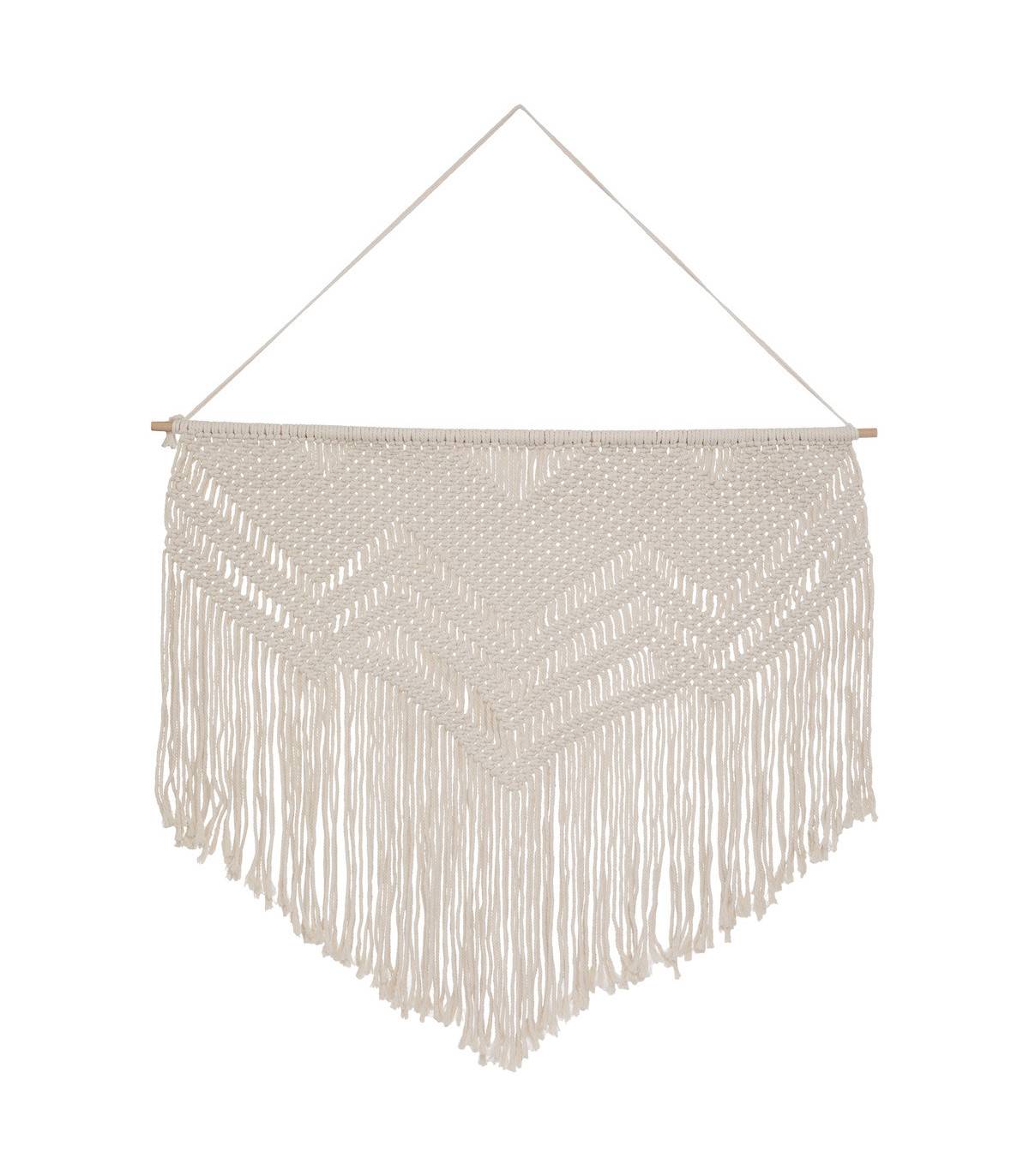 Déco murale Macramé en Coton et Bois L 110 cm - Imagen 1