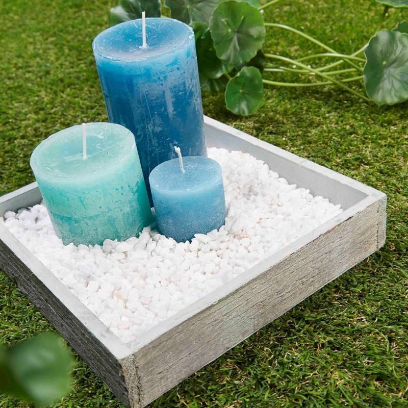 Jardinex - Gravier décoratif coloré 2/4mm (Pot 1kg) - Bleu Océan  - Jardinex - Imagen 2