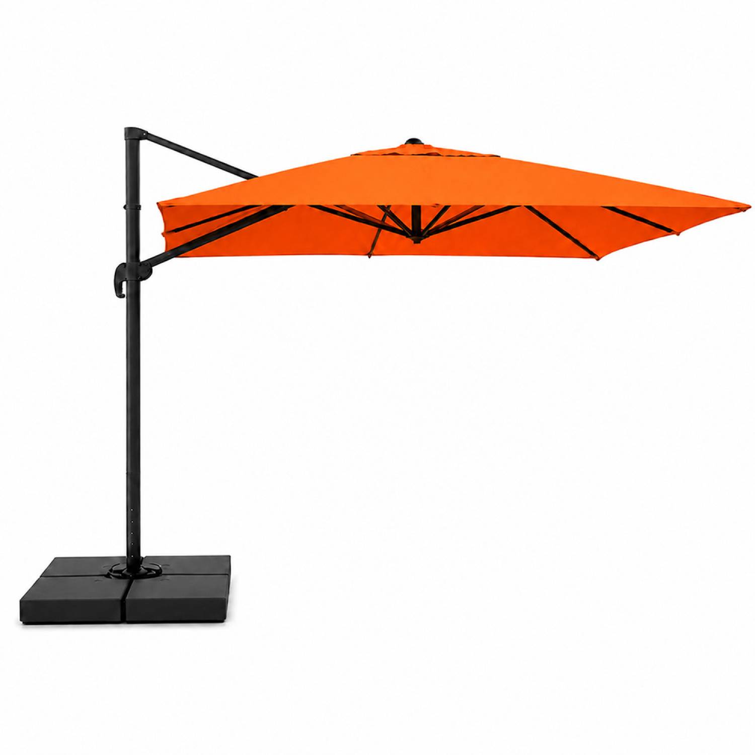 Concept Usine - Parasol rectangulaire 3x4 déporté rotatif orange en aluminium CEZIR - Image 1