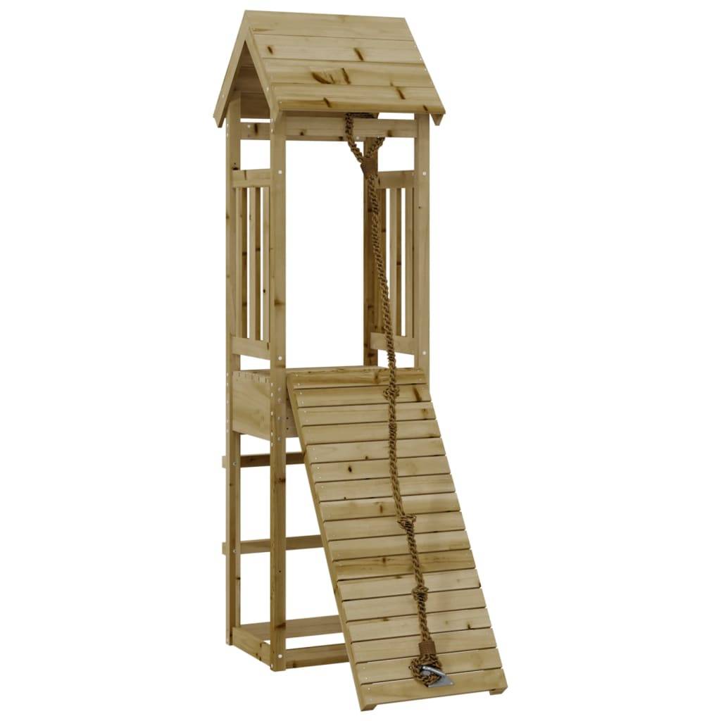 Helloshop26 - Maisonnette de jeu avec mur d'escalade 131 x 64 x 207 cm bois de pin imprégné - Imagen 1