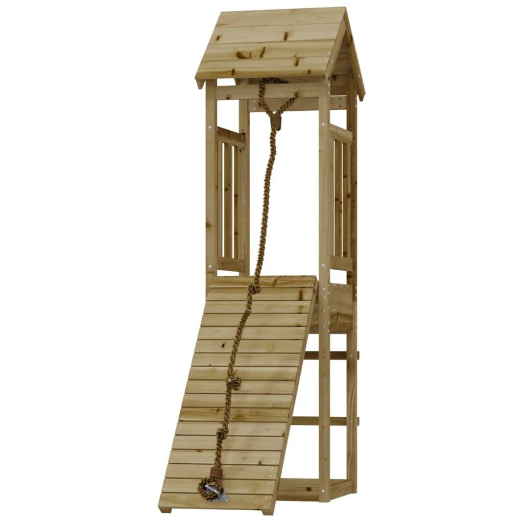 Helloshop26 - Maisonnette de jeu avec mur d'escalade 131 x 64 x 207 cm bois de pin imprégné - Imagen 2
