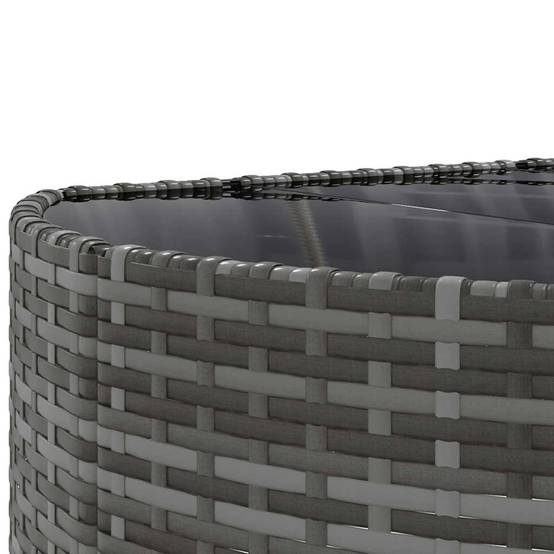 Salon de jardin 8 personnes résine tressée modulable avec table et coussins Gris – ComfortXL Outdoor Living - Image 8