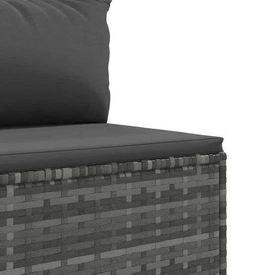 Salon de jardin 8 personnes résine tressée modulable avec table et coussins Gris – ComfortXL Outdoor Living - Image 7