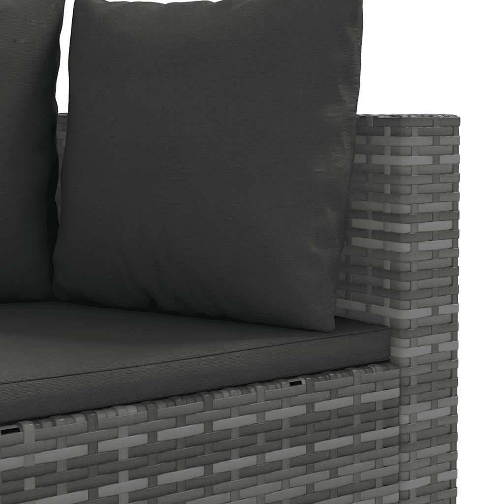 Salon de jardin 8 personnes résine tressée modulable avec table et coussins Gris – ComfortXL Outdoor Living - Image 6