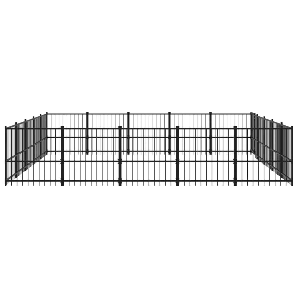 Vidaxl - Chenil d'extérieur pour chiens Acier 23,52 m² vidaXL 3124635 - Imagen 4