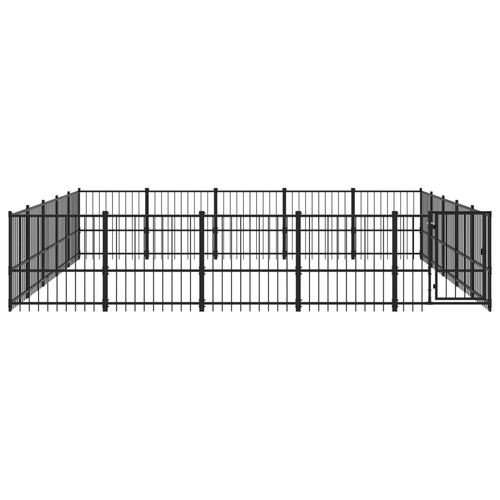 Vidaxl - Chenil d'extérieur pour chiens Acier 23,52 m² vidaXL 3124635 - Imagen 6