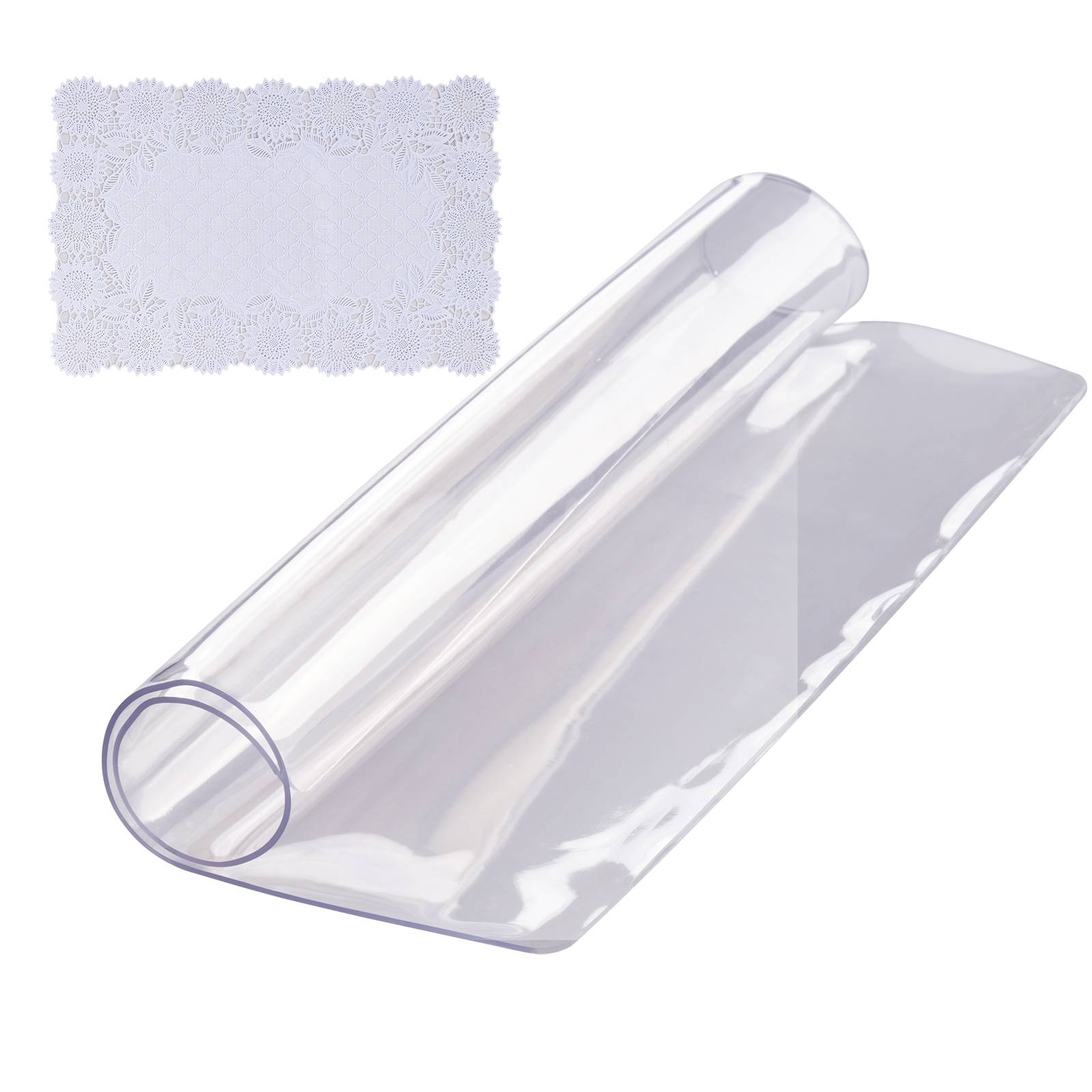 VEVOR Nappe Carrée Transparente Protection de Table en PVC 30,5x30,5x1,5 mm - Image 1