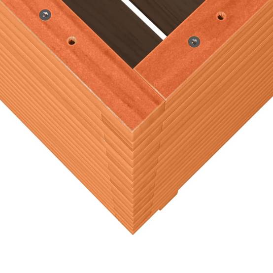 Jardinière | Pot de fleurs | Cache-pot | Bac à fleurs cire marron 50x50x72 cm bois de pin massif - Image 7