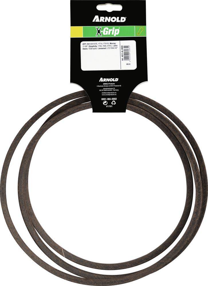 Arnold - Courroie trapézoïdale X-Grip V de type 4L930 Arnold - Imagen 4