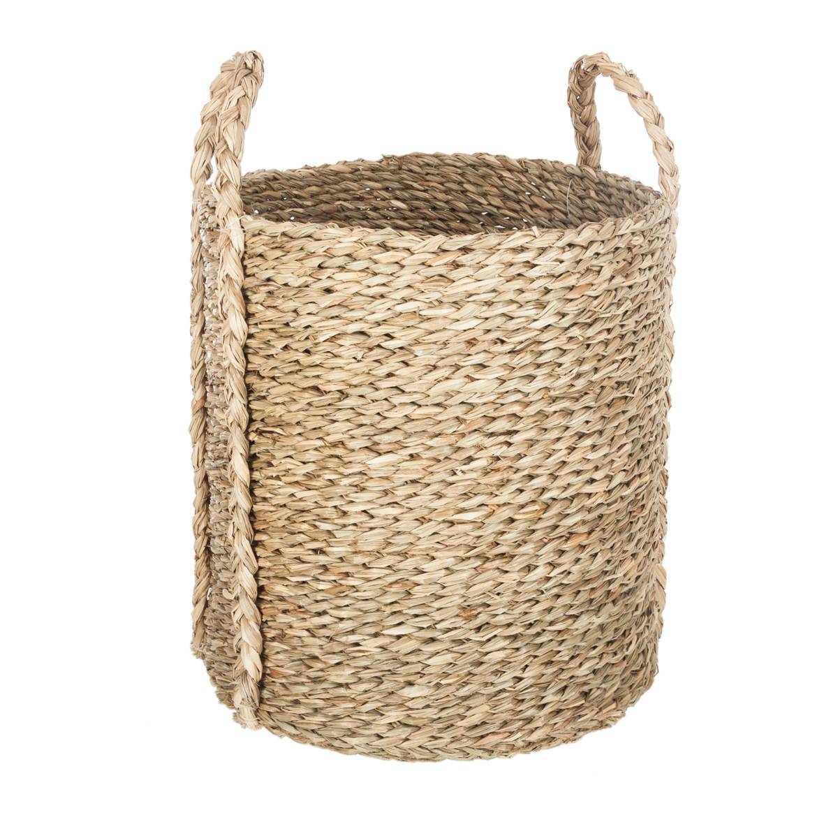 Atmosphera - Set de 3 paniers à anses ronds roseau tressé D22/26/34cm - Atmosphera Créateur d'intérieur - Imagen 3