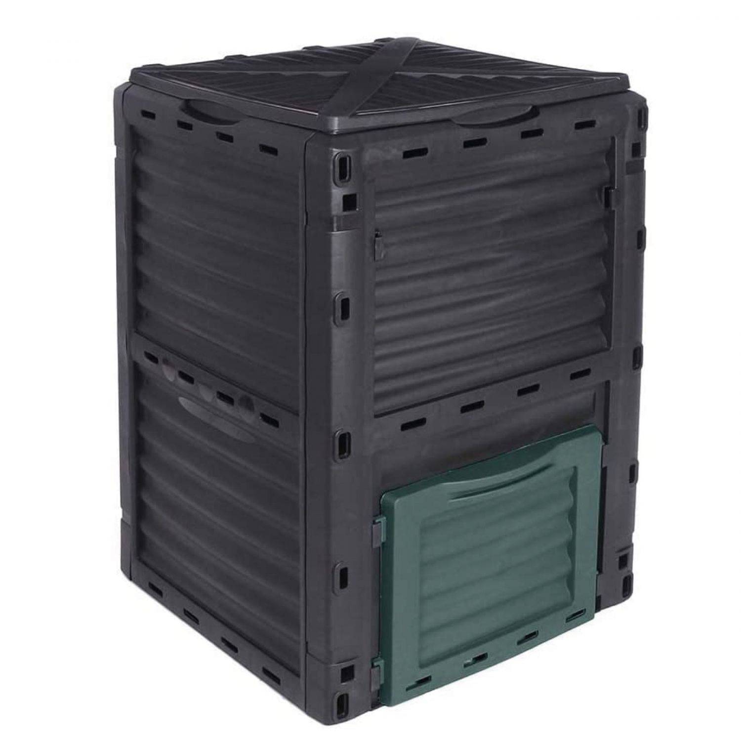 Linxor - Composteur, bac, poubelle à compost de jardin - 300 L - Noir et Vert - Linxor - Imagen 1