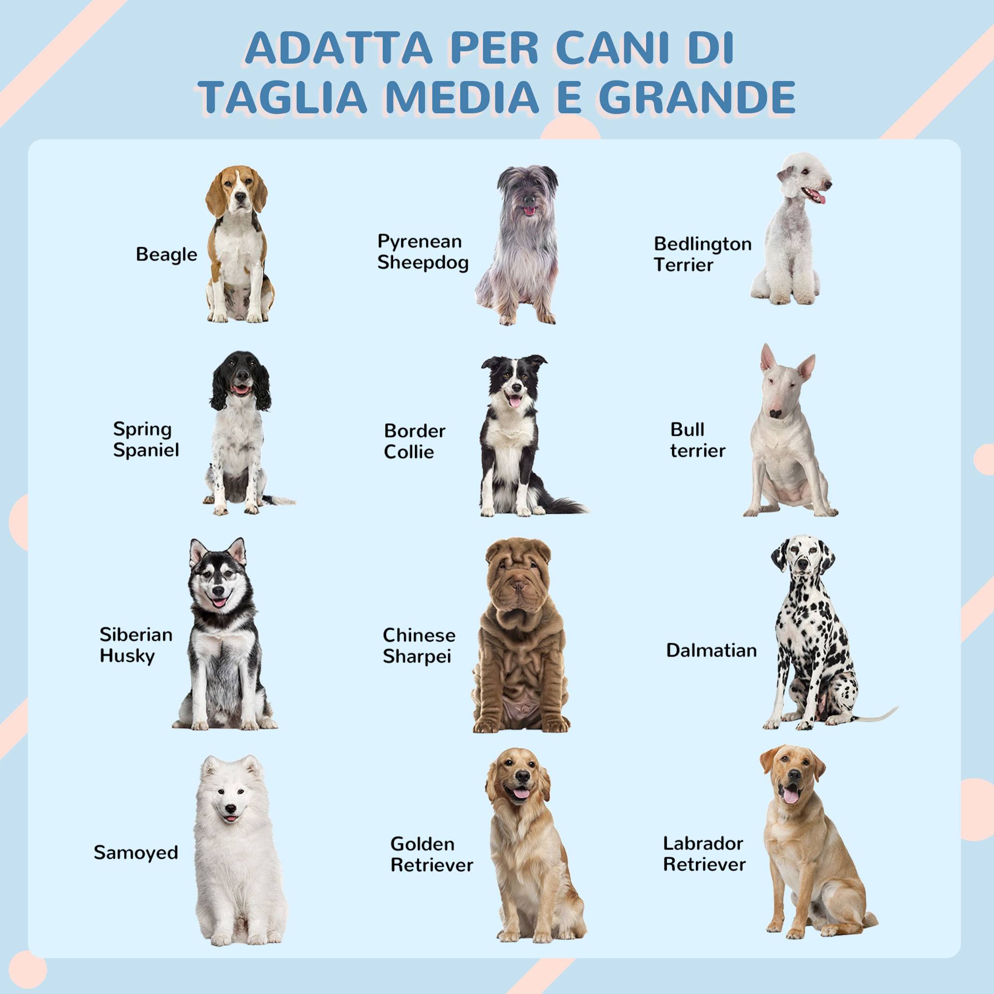 Niche PP étanche pour chien moyen/grand max 30kg, 84.2x98.2x82 cm, bleu - Image 9