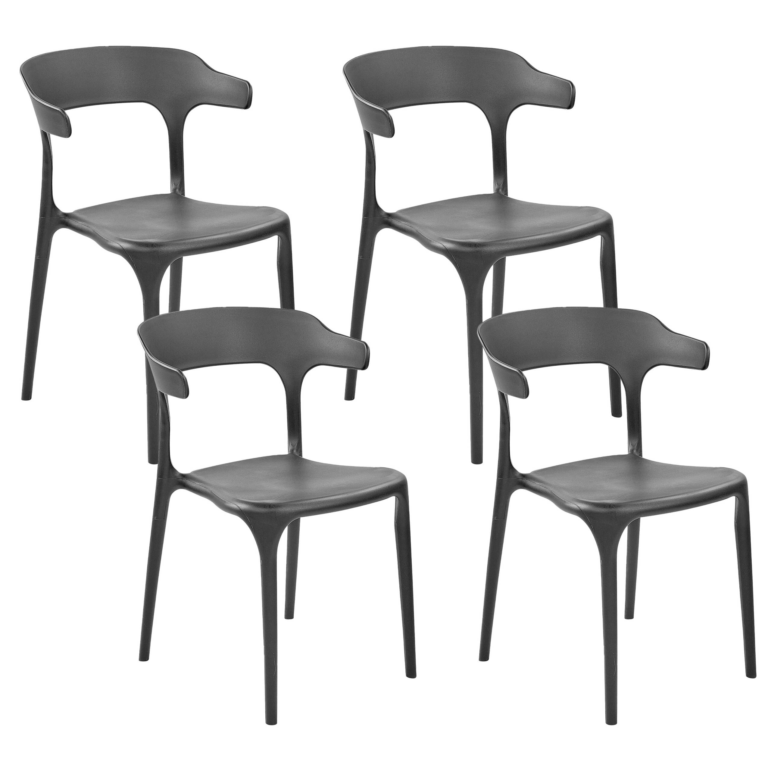 Beliani - Chaise de jardin Polypropylène Noir GUBBIO - 50x49x76- Beliani - Image 2