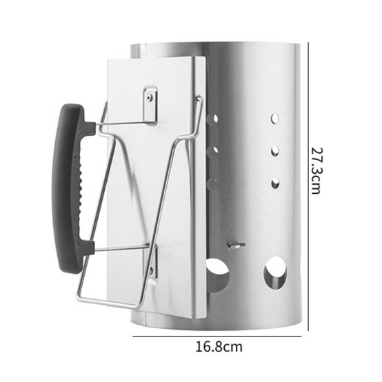 Accessoires de barbecue,Poêle à charbon de bois pour barbecue, cheminée d'allumage avec poignée de sécurité, allume-charbon rapide pour barbecue- - Image 9
