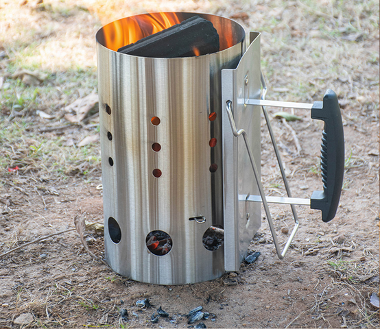 Accessoires de barbecue,Poêle à charbon de bois pour barbecue, cheminée d'allumage avec poignée de sécurité, allume-charbon rapide pour barbecue- - Image 6