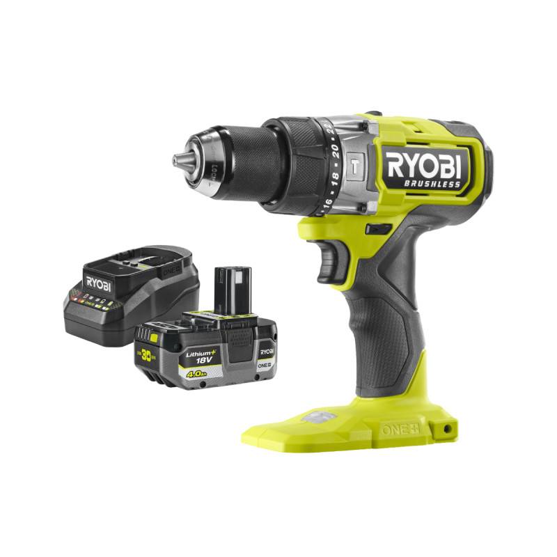 Ryobi - Perceuse-visseuse à percussion RYOBI 18V One+ Brushless RPD18BL2 - 95 Nm - Batterie 4,0Ah et chargeur