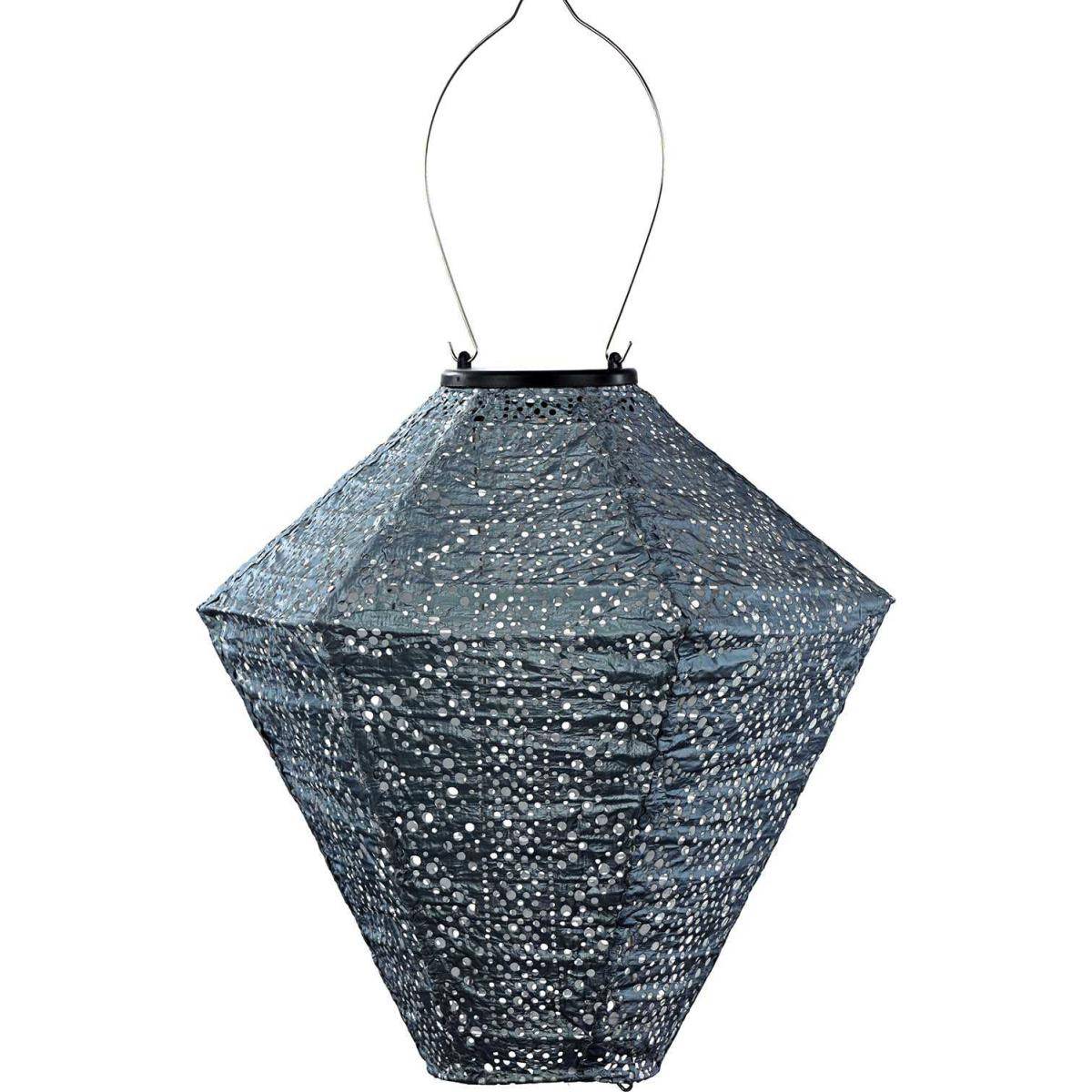 Lumiz - Lanterne solaire Diamond 28 cm Lace - Gris bleu - Imagen 1