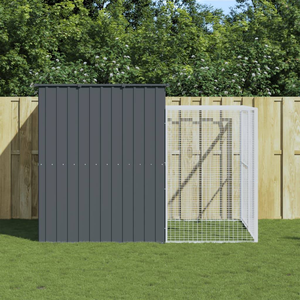 Vidaxl - Niche pour chien avec cour anthracite 214x253x181 cm vidaXL 3189131